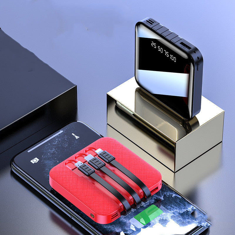 Power Bank With Built-In Charging Cable