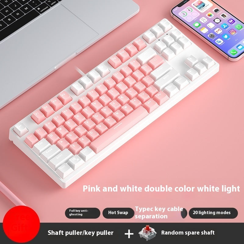 87-Key Wired Hot-Swappable Mechanical Gaming Keyboard
