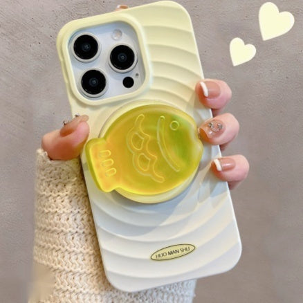 Gradient Ripple Circle iPhone 15 Case