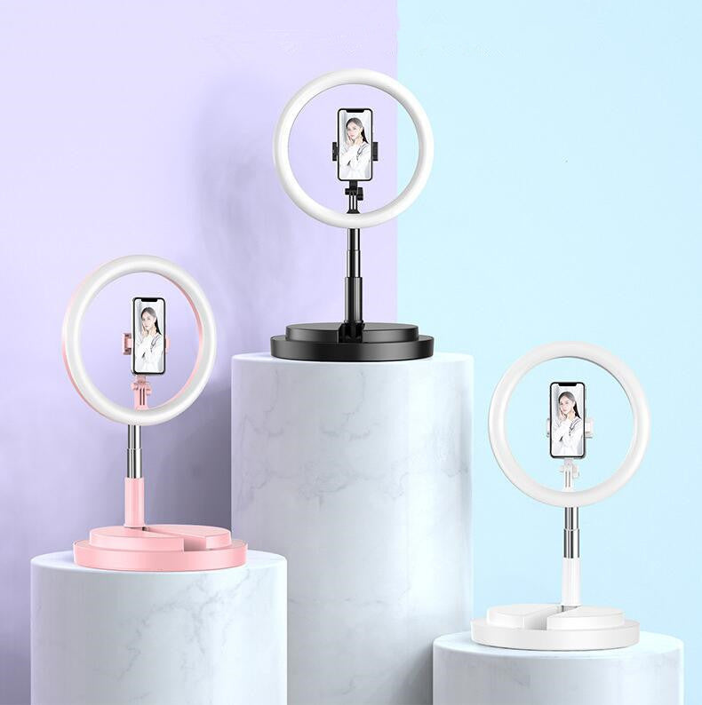Apple-Compatible 10-Inch Dimmable LED Ring Light Tripod Stand
