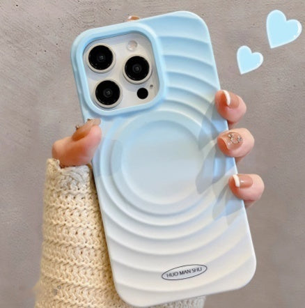Gradient Ripple Circle iPhone 15 Case