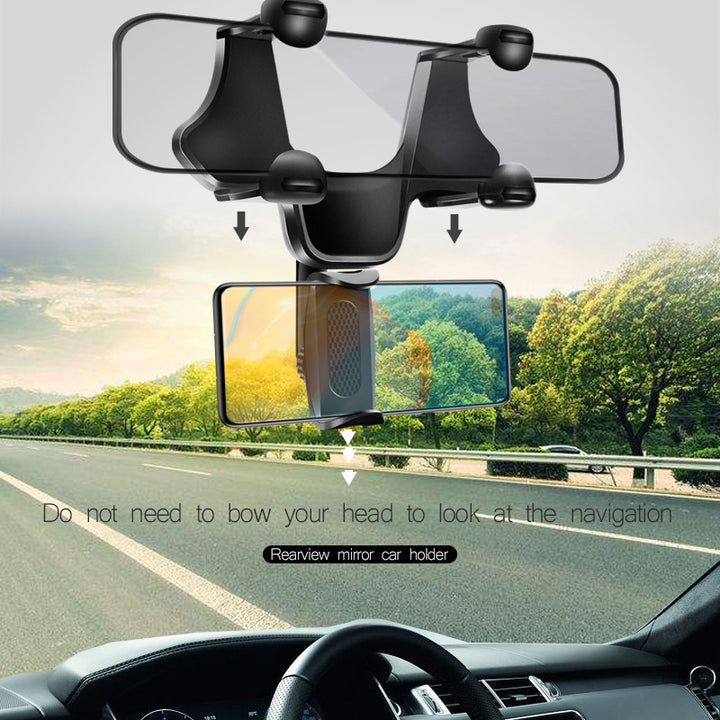 Rearview Mirror Car Phone Holder Mount Bracket Universal Fit