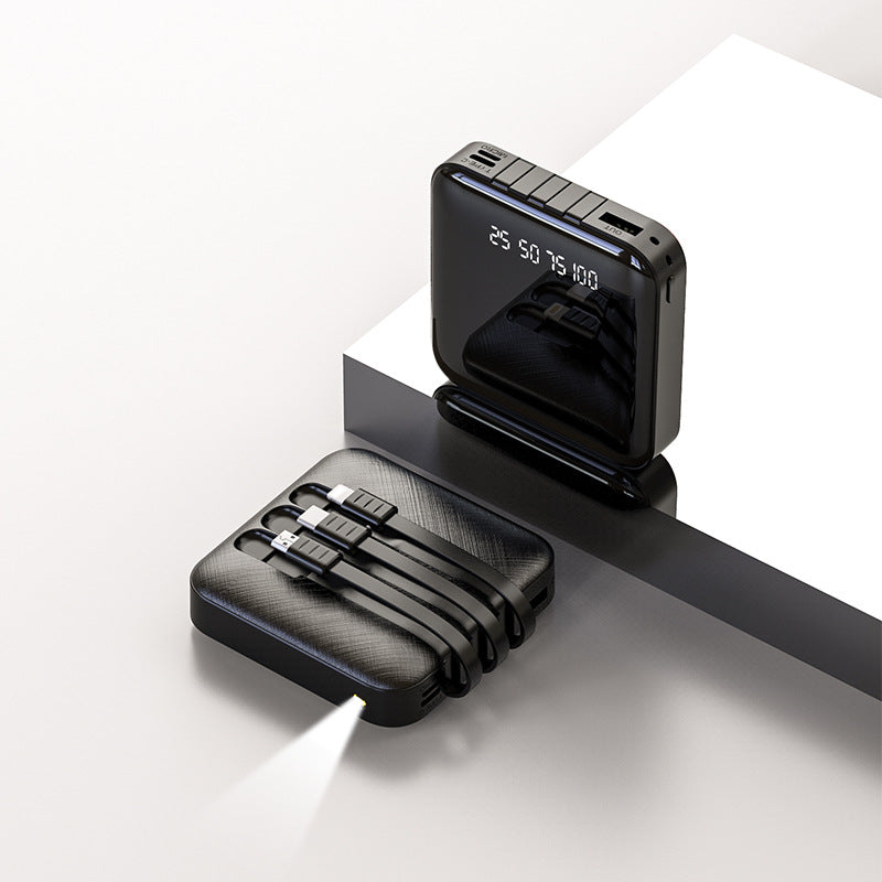 Power Bank With Built-In Charging Cable