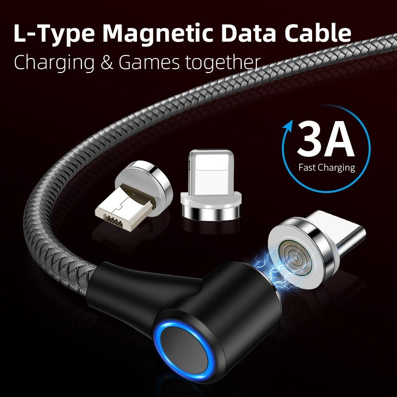 Magnetic Fast Charging Data Cable 3A–5A Support