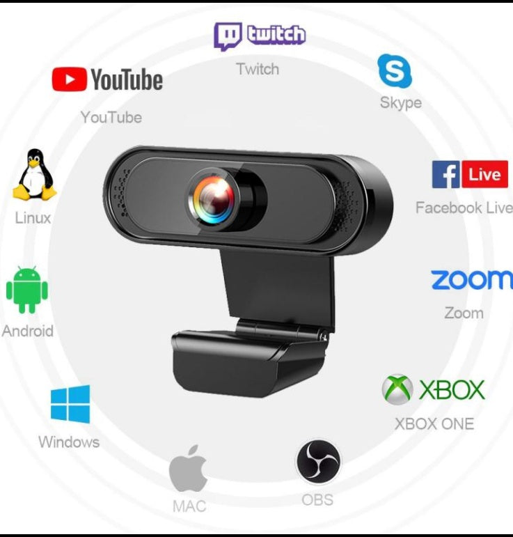 1080P/2K HD USB Webcam for Video Conferencing