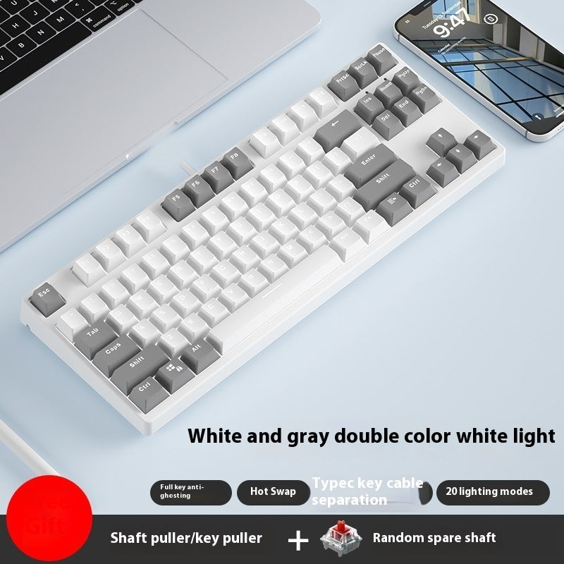 87-Key Wired Hot-Swappable Mechanical Gaming Keyboard