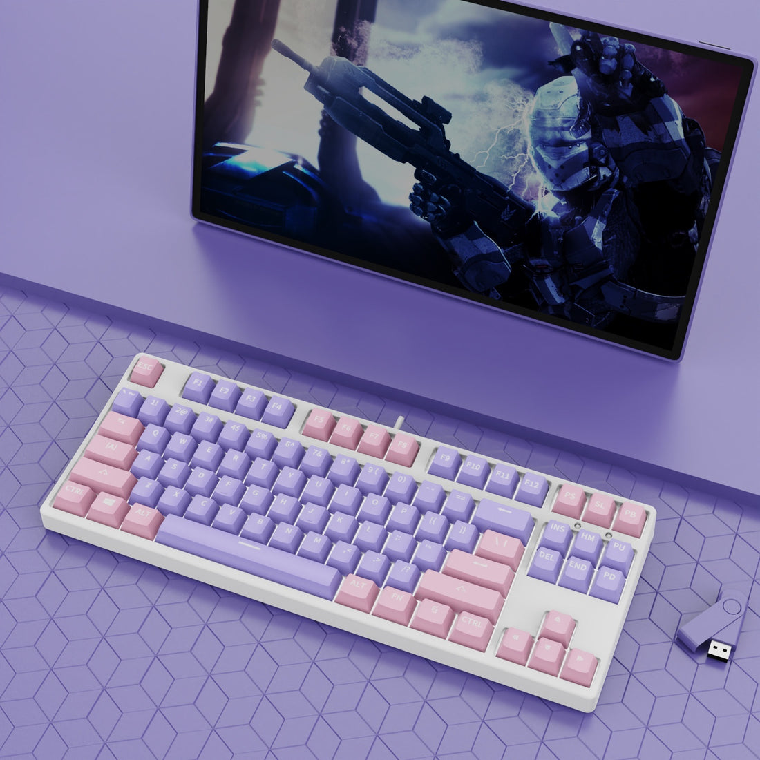 87-Key Wired Hot-Swappable Mechanical Gaming Keyboard