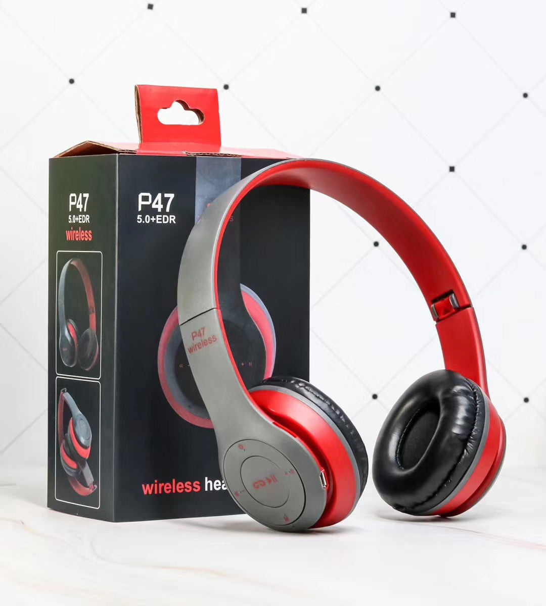 Foldable Bluetooth Stereo Headphones With Mic And USB Adapter