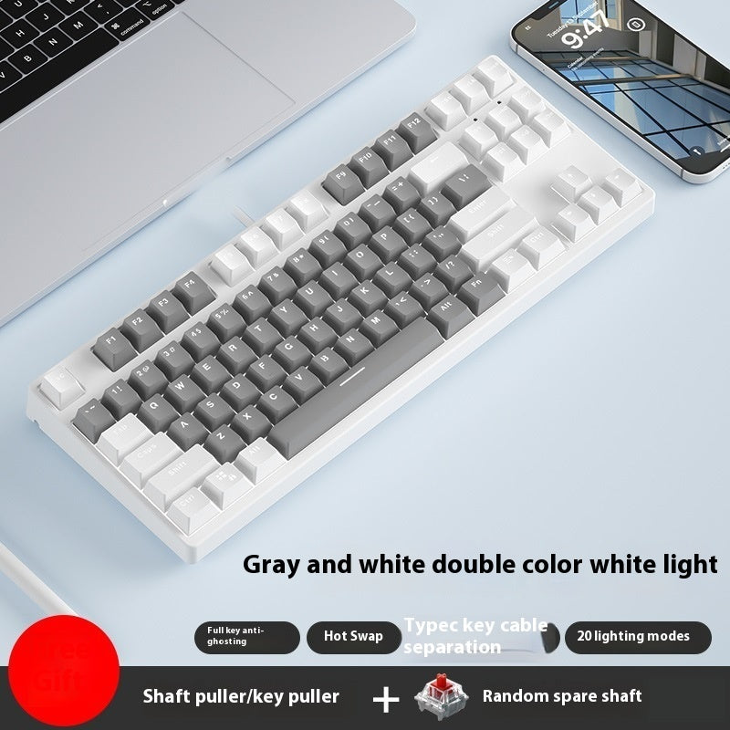 87-Key Wired Hot-Swappable Mechanical Gaming Keyboard