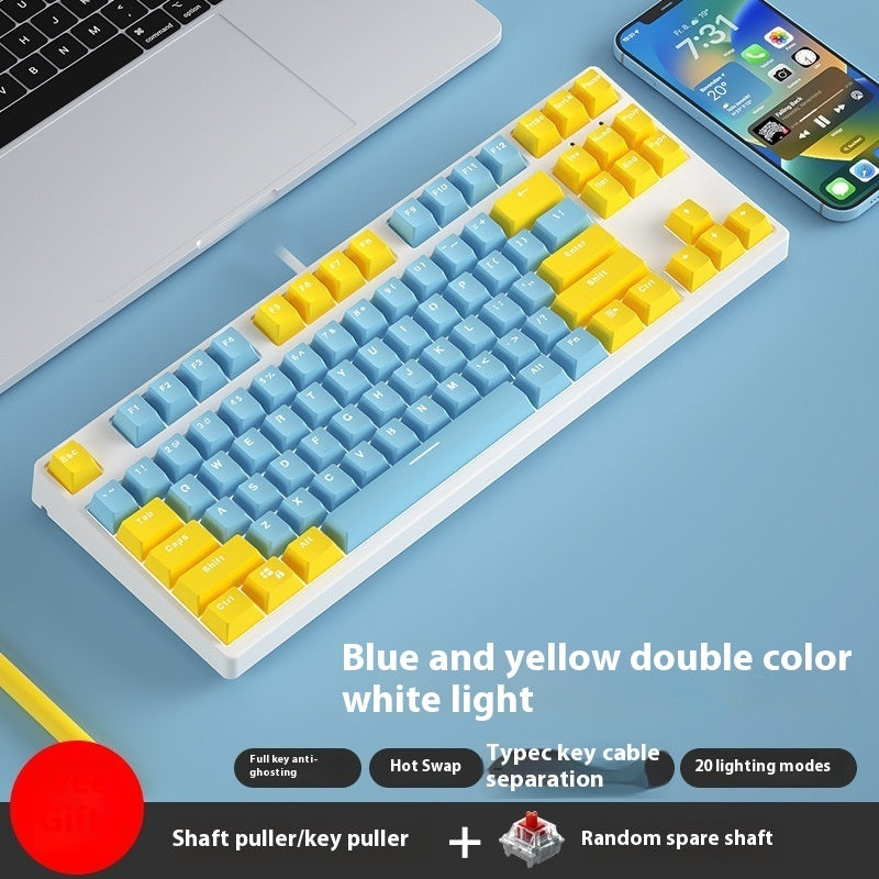 87-Key Wired Hot-Swappable Mechanical Gaming Keyboard
