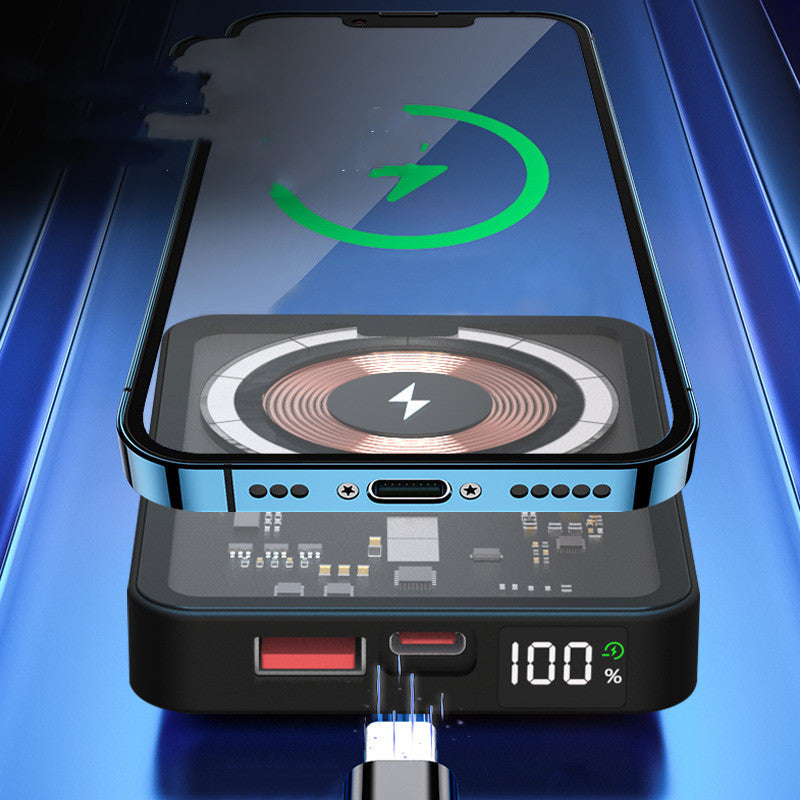 Transparent Magnetic Wireless Power Bank 10000mAh Portable