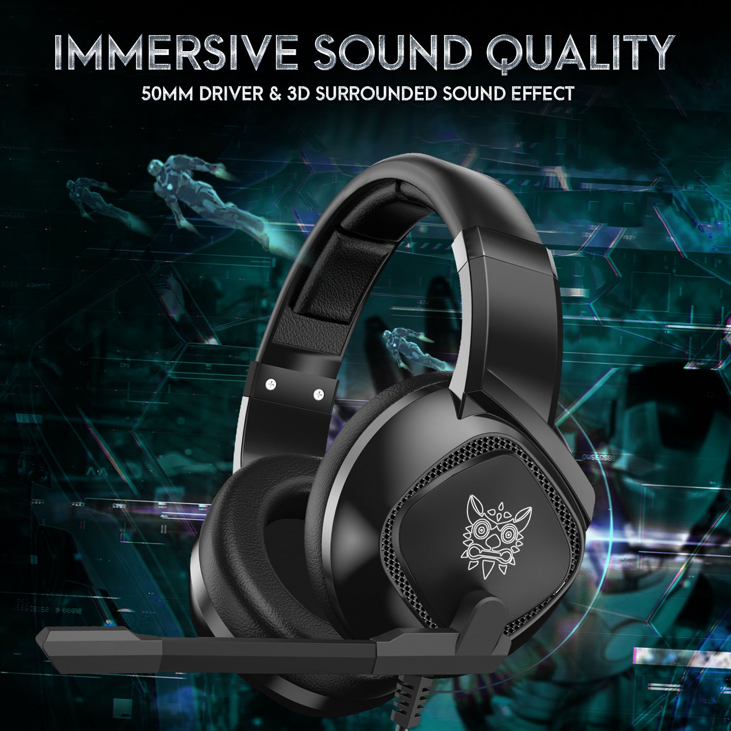 RGB Gaming Headset For Xbox One PS4 With Mic Volume Control