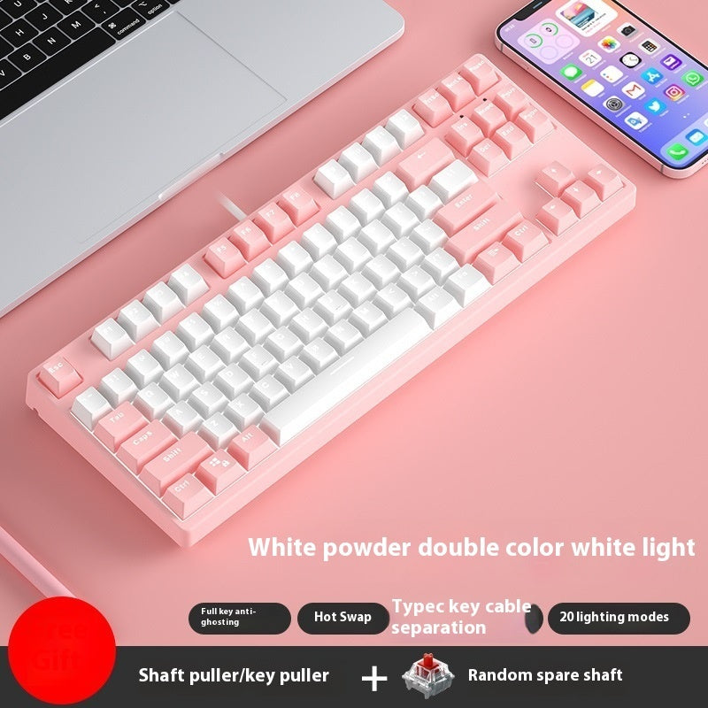 87-Key Wired Hot-Swappable Mechanical Gaming Keyboard
