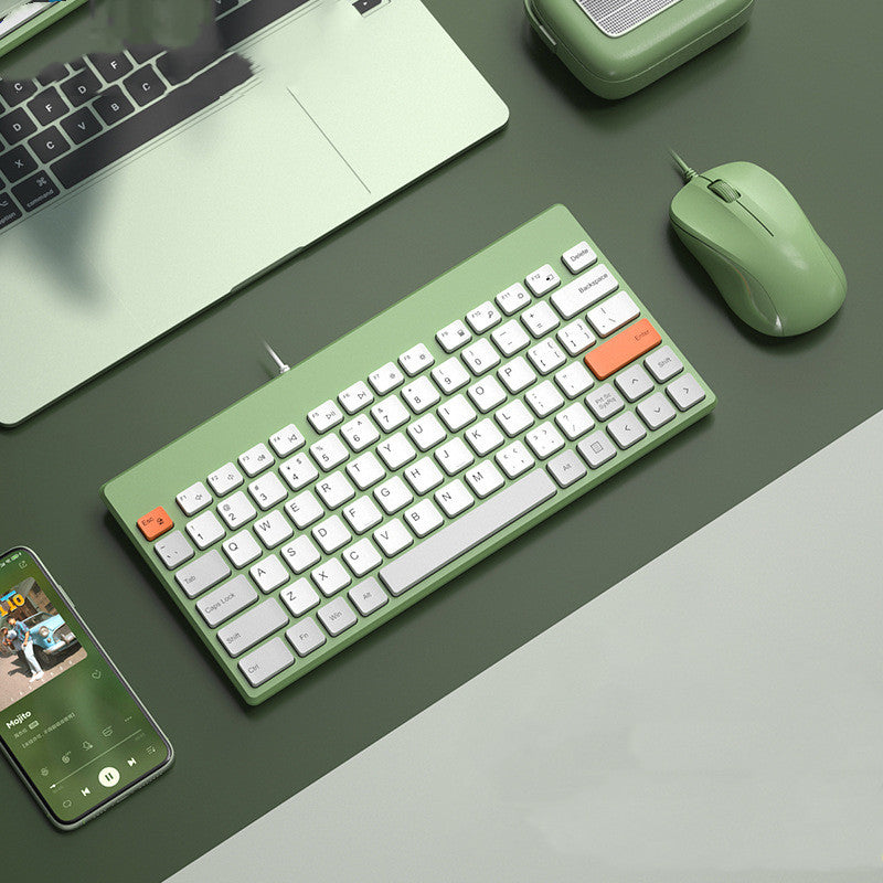 Wired External Notebook Keyboard Small Silent Design