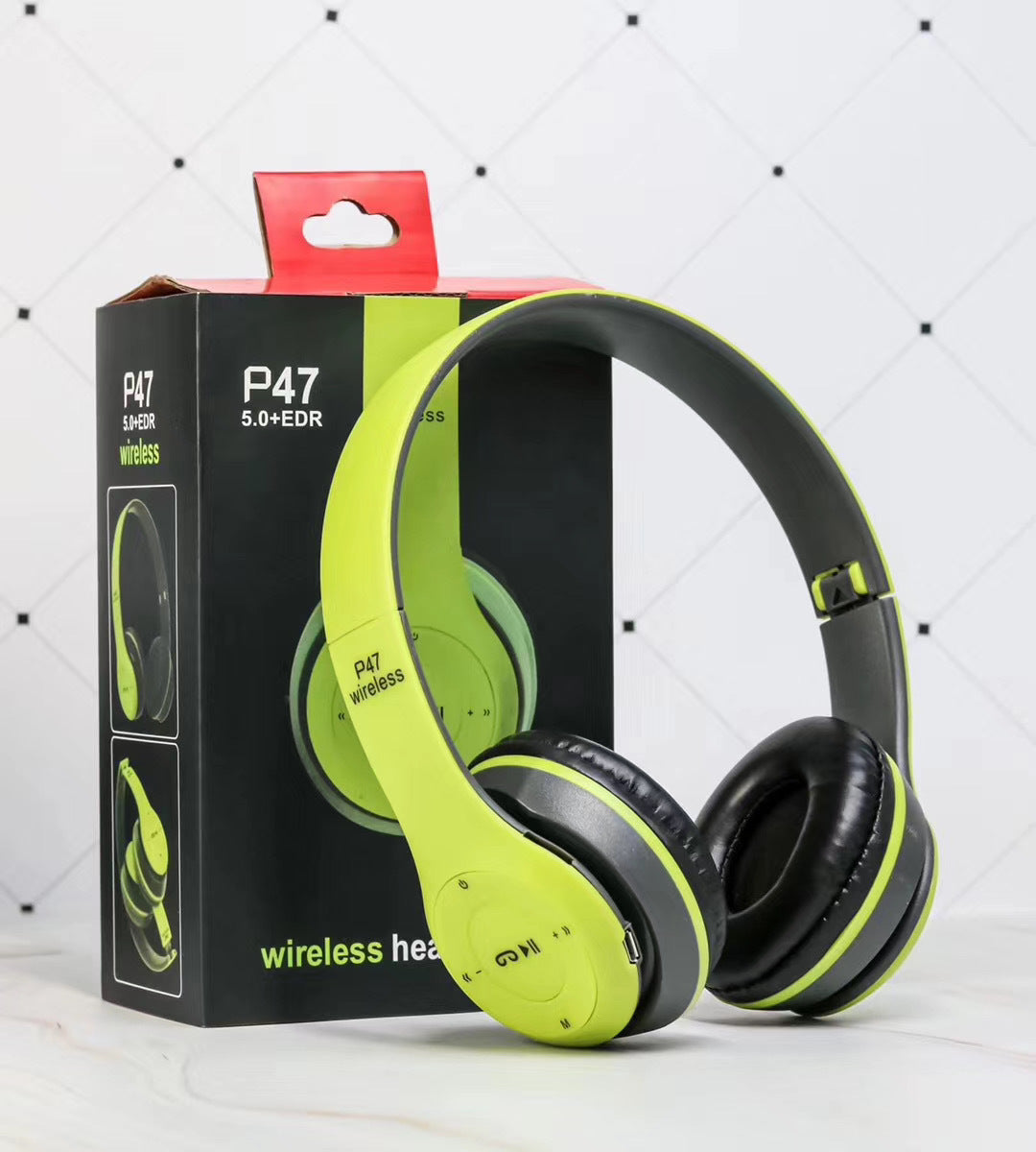 Foldable Bluetooth Stereo Headphones With Mic And USB Adapter