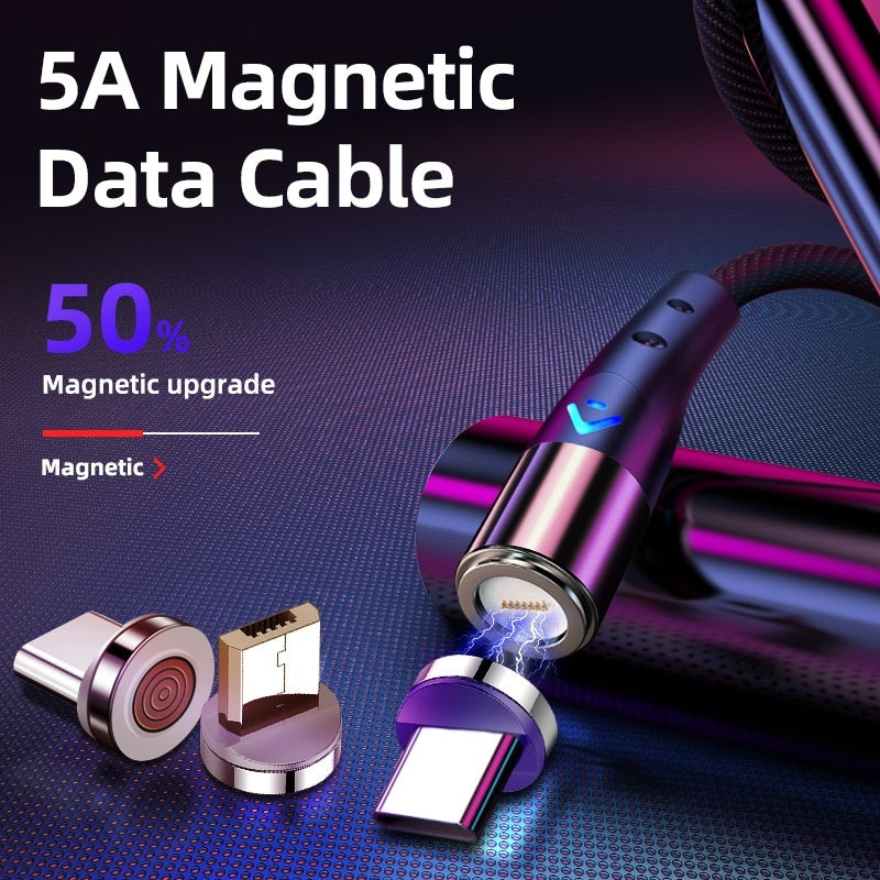 Magnetic Fast Charging Data Cable 3A–5A Support