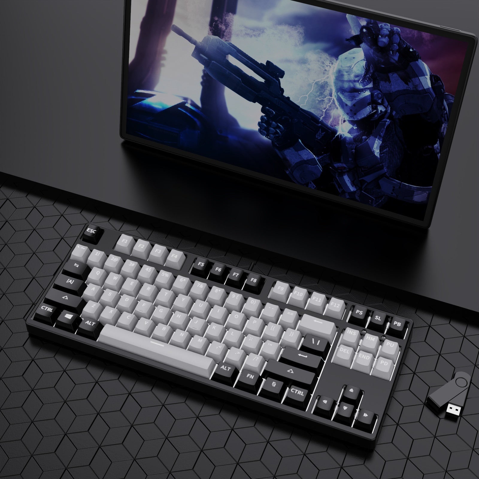 87-Key Wired Hot-Swappable Mechanical Gaming Keyboard