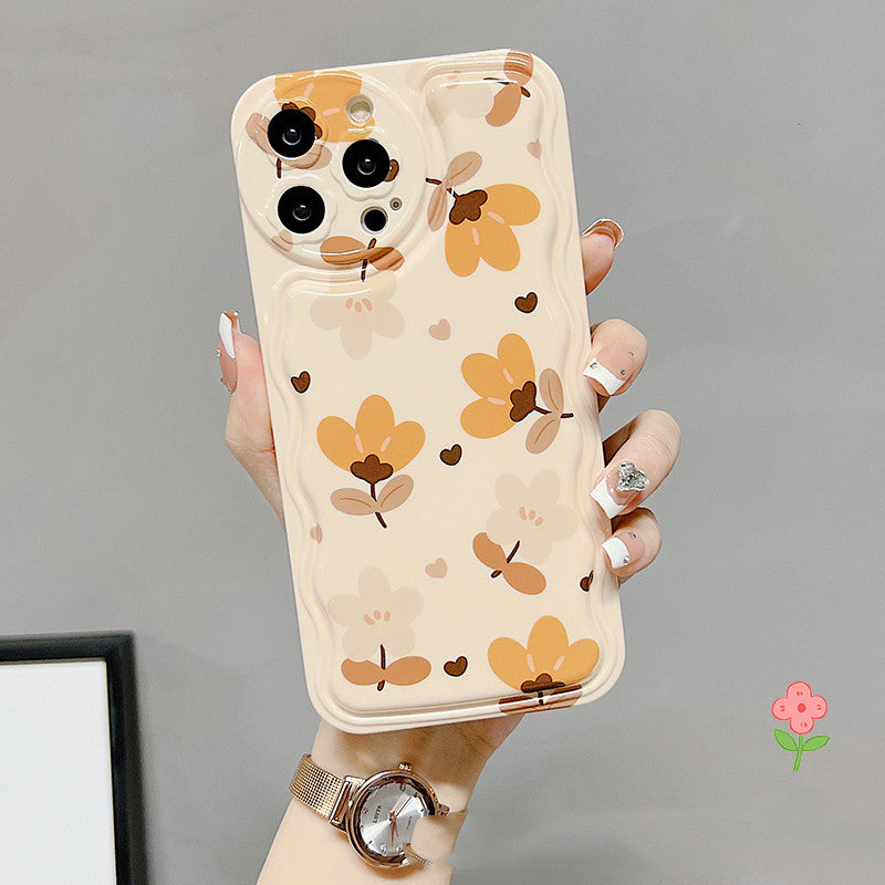 Autumn Leaves Floral Bow Silk Phone Case